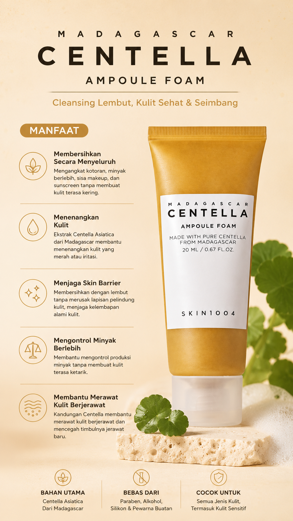 SKIN1004 CENTELLA FACIAL FOAM 20ML