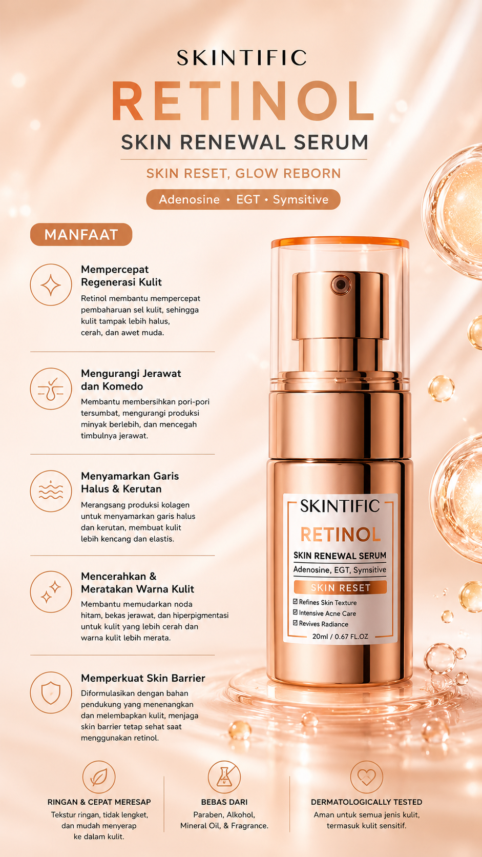 SKINTIFIC RETINOL SERUM 20ML