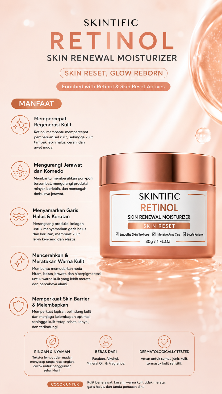 SKINTIFIC RETINOL MOISTURIZER 30GRM