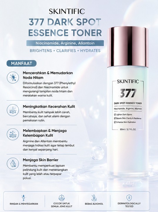 SKINTIFIC 377 DARK SPORT ESSENCE TONER 80ML