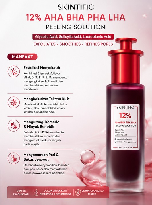 SKINTIFIC 12% AHA PHA LHA PEELING 30ML