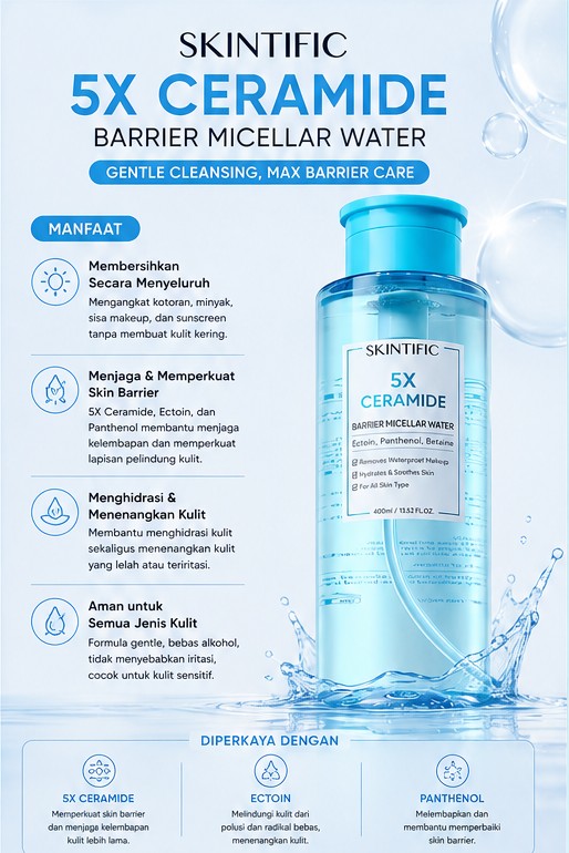 SKINTIFIC 5X CERAMIDE BARRIER MICELLAR WATER 400ML