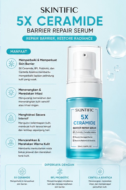 SKINTIFIC 5X CERAMIDE BARRIER REPAIR SERUM 20ML