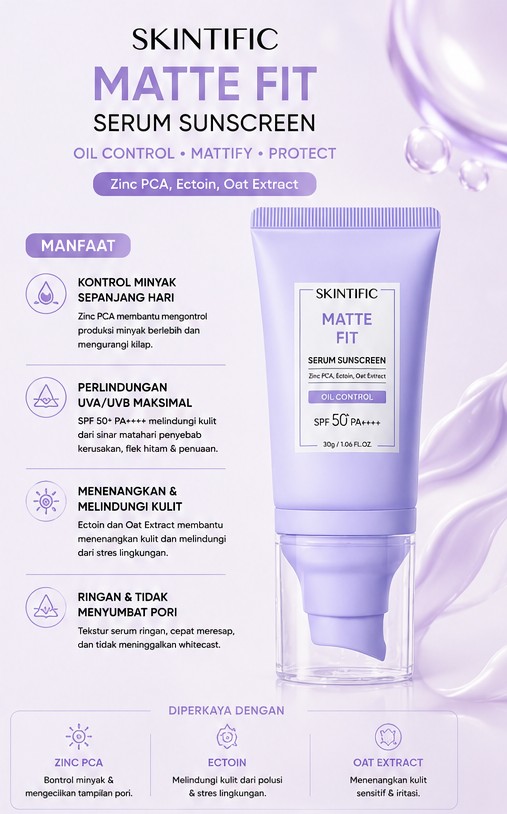 SKINTIFIC MATTE FIT SERUM SUNSCREEN 30GR