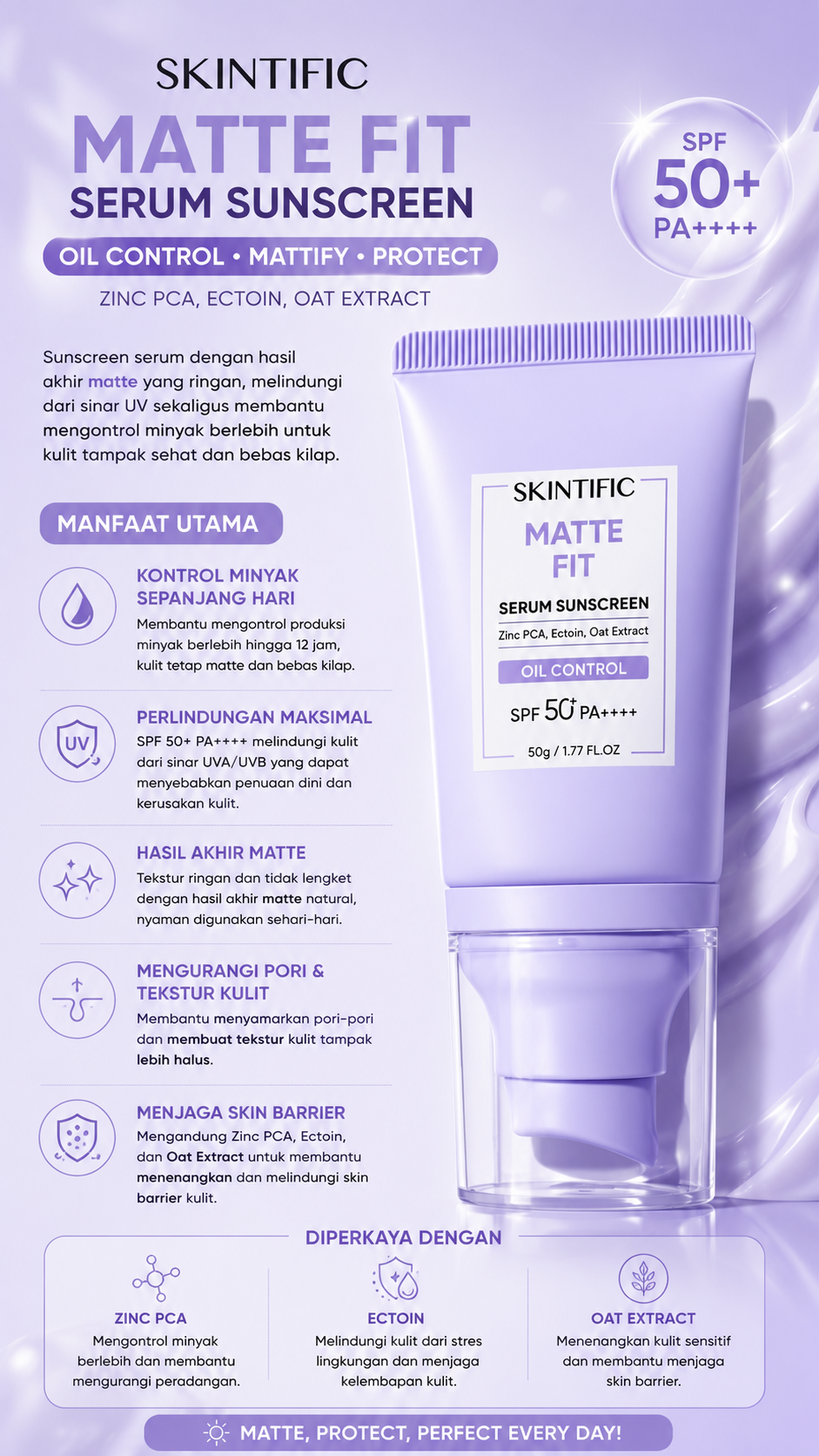 SKINTIFIC MATTE FIT SERUM SUNSCREEN 50GR