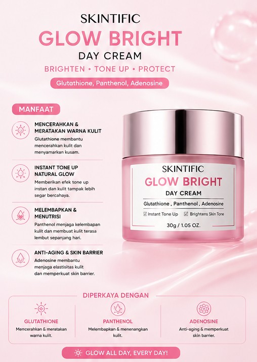 SKINTIFIC GLOW BRIGHT DAY CREAM 30GR