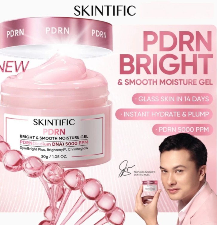 SKINTIFIC PDRN BRIGHT & SMOOTH MOIST GEL 30GR