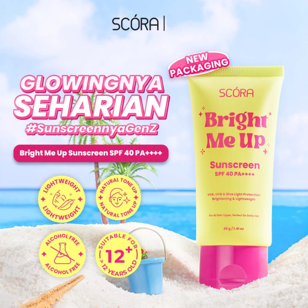 SCORA SUNSCREEN 40GR BRIGHT ME UP SPF40