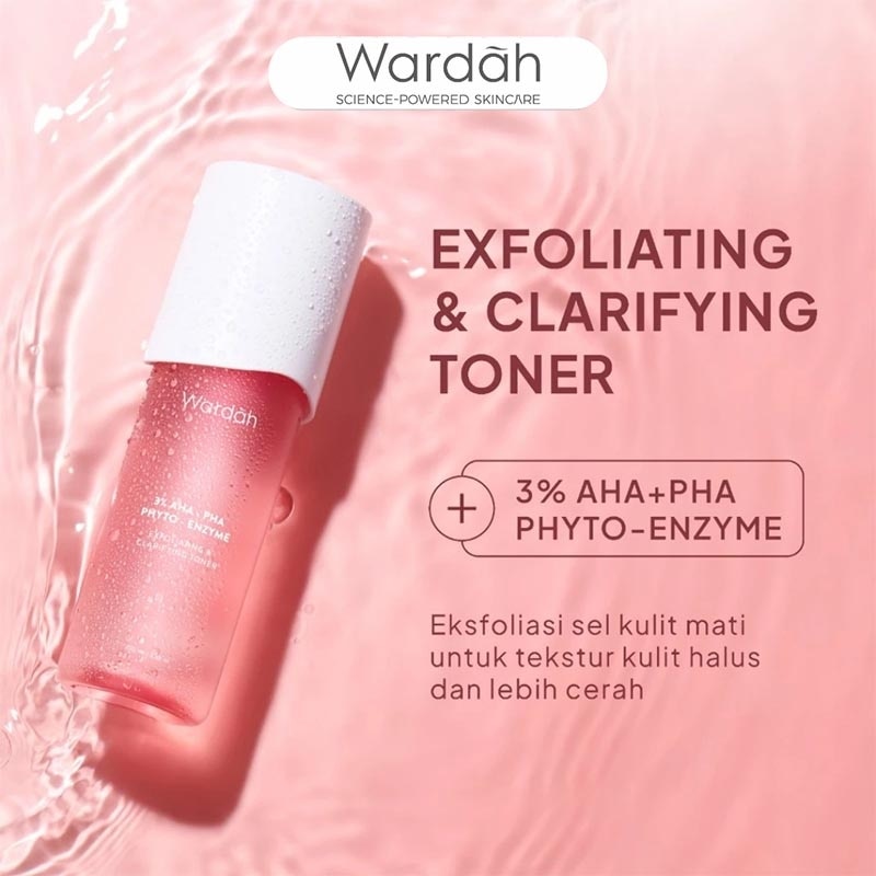 WARDAH 3% AHA-PHA PHYTO-ENZYME EXFO & CLARIFYNG TONER 100ML