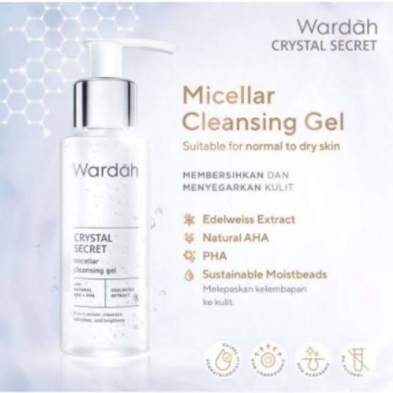 WARDAH CRYSTAL SECRET MICELLAR CLEANSING GEL 95ML