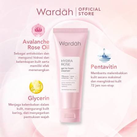 WARDAH HYDRA ROSE GEL TO FOAM CLEANSER 100ML
