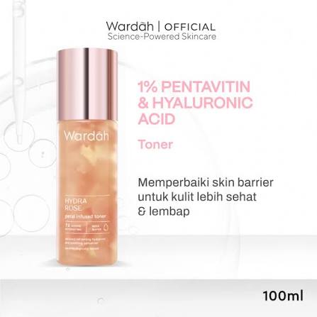 WARDAH HYDRA ROSE PETAL INFUSED TONER 100ML