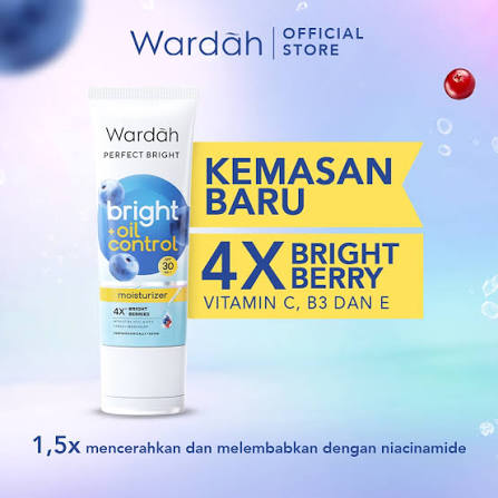 WARDAH PERFECT BRIGHT + OIL CONTROL MOIST SPF 30PA++ 20ML