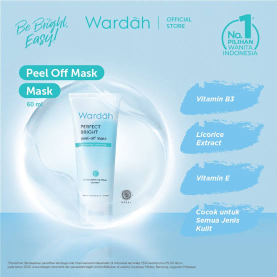 WARDAH PERFECT BRIGHT PEEL OFF MASK 60M