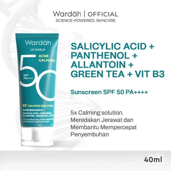WARDAH UV SHIELD ACNE CALMING SPF 50PA++ 40ML SUNSCREEN SERUM