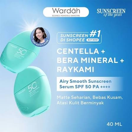 WARDAH UV SHIELD AIRY SMOOTH SUNSCREEN SERUM SPF 50 PA++++ 40GR