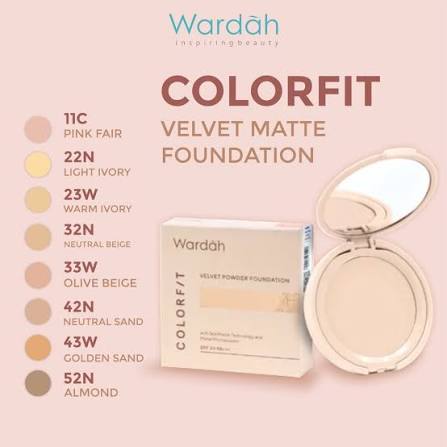 WARDAH COLORF/T VELVET POWDER FOUND REF