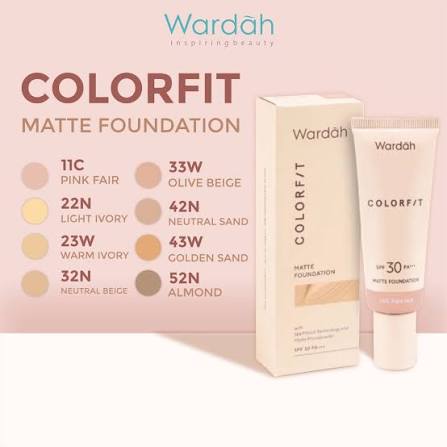 WARDAH COLORFIT MATTE FOUND 25ML