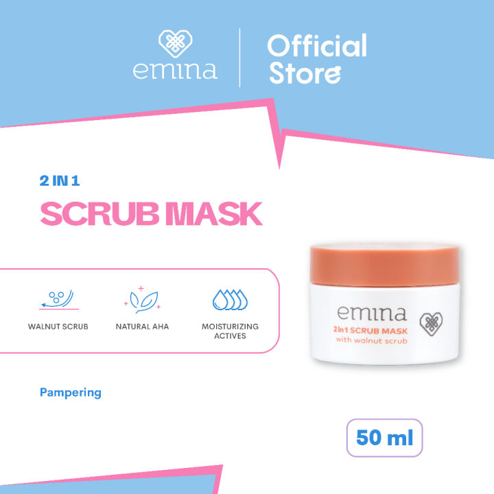 EMINA 2 IN 1 SCRUB MASK 50ML