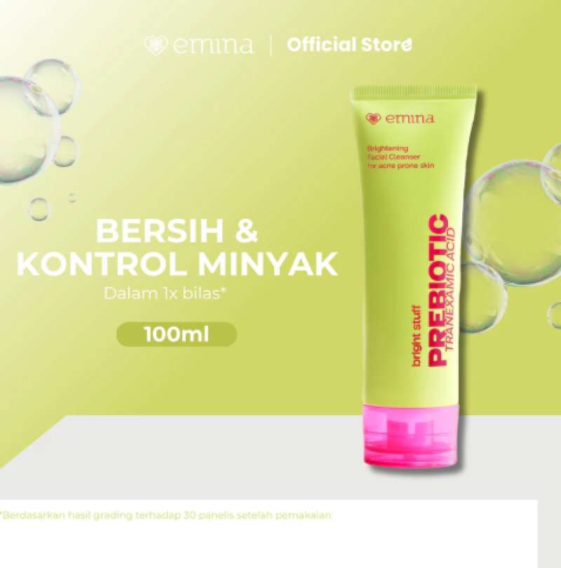EMINA BRIGHT STUFF FACE WASH 100G ACNE PRONE SKIN