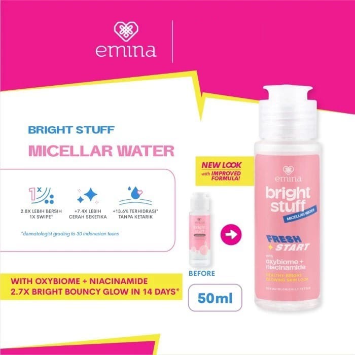 EMINA BRIGHT STUFF MICELLAR WATER 50ML