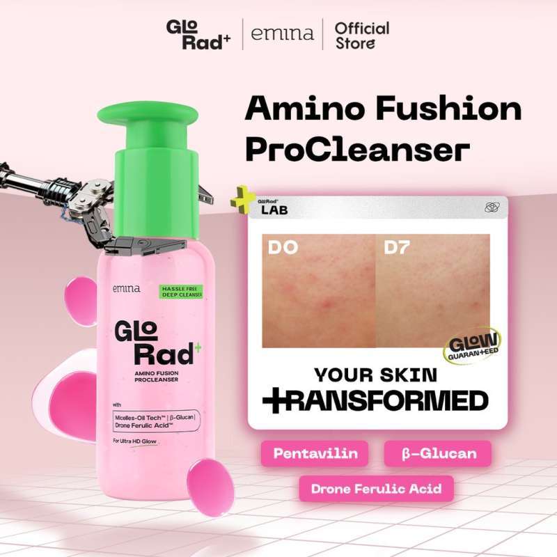 EMINA GLO RAD HASSLE FREE CLEANSER AMINO FUSION 100ML