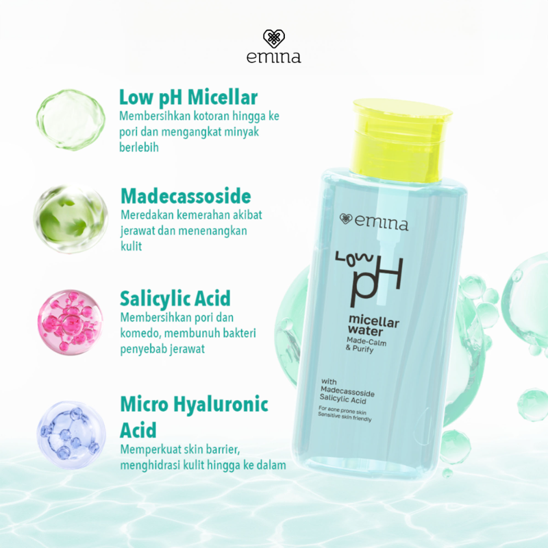 EMINA MICELLAR WATER 300ML MADE CALM & PURIFY