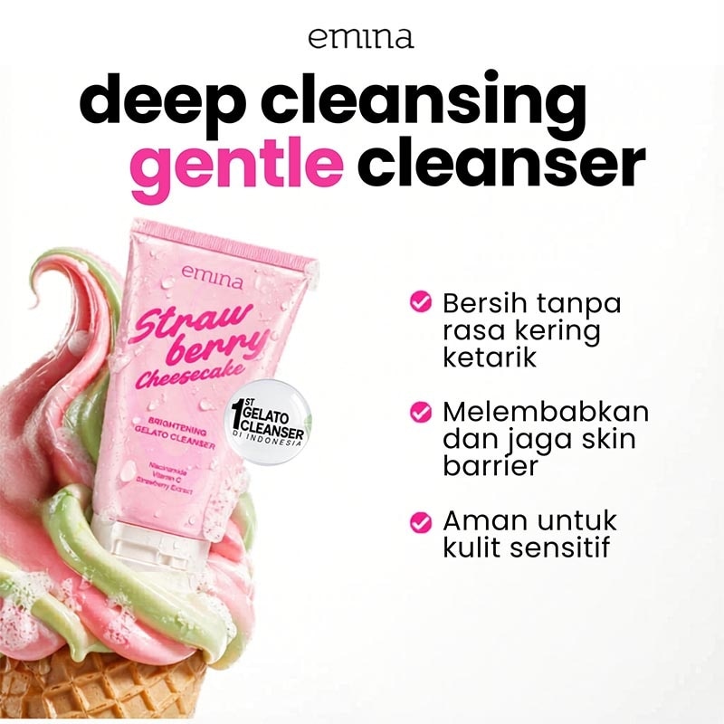 EMINA STRAWBERRY CHEESECAKE BRIGHT GELATO CLEANSER 100ML