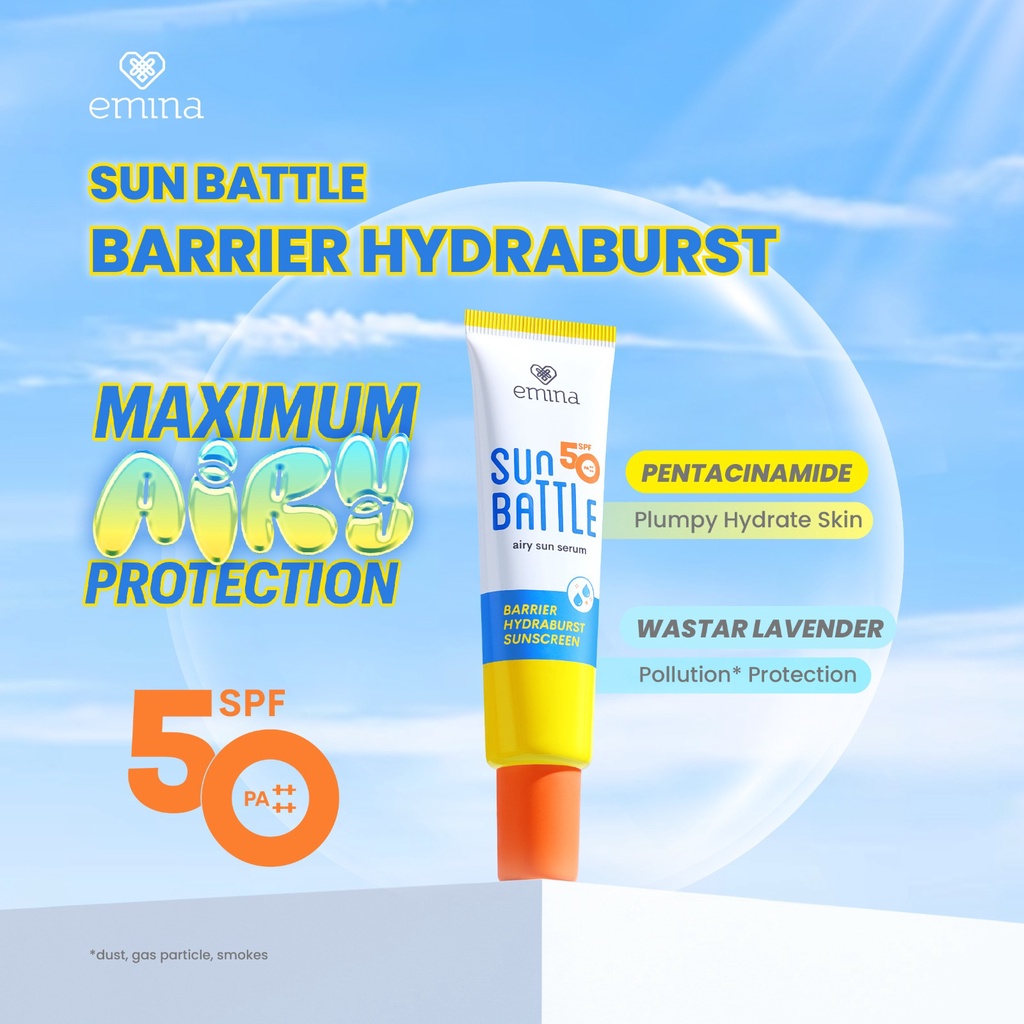 EMINA SUN BATTLE SPF 50PA++++ BARRIER HYDRABURST SUNSCREEN 30ML