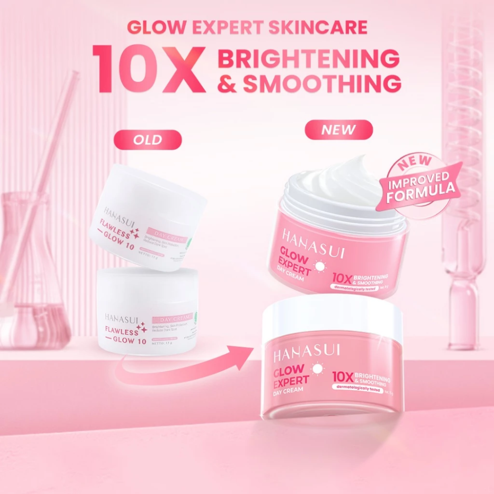 HANASUI GLOW EXPERT 10X DAY CREAM 15G