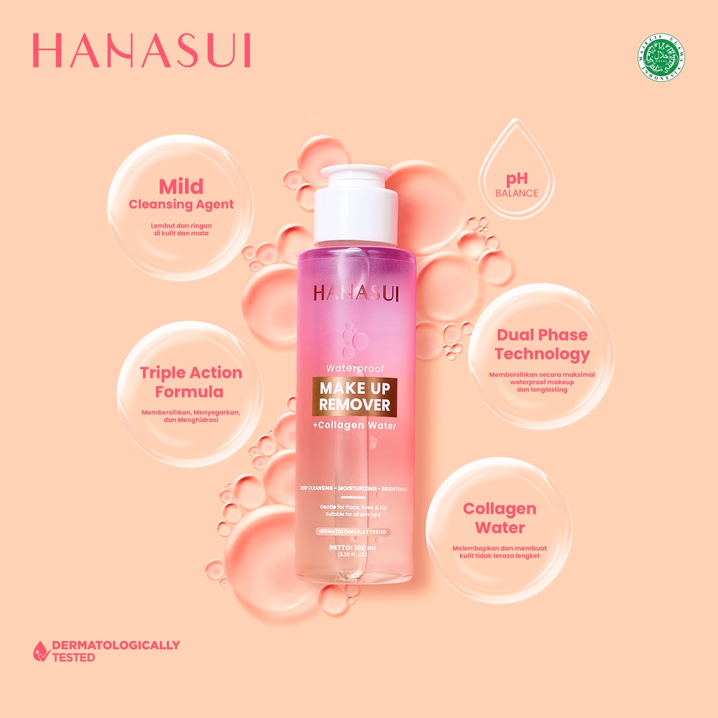 HANASUI MAKE UP REMOVER + COLLAGEN WATER 100ML