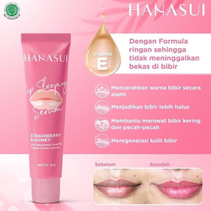 HANASUI LIP SLEEPING SERUM 12G STRAWBERRY & HONEY