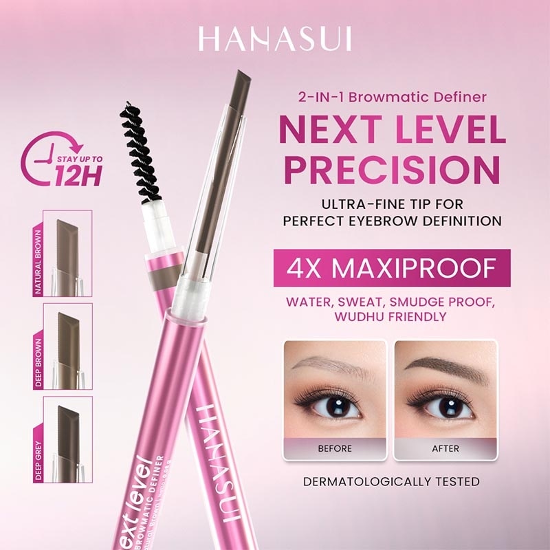 HANASUI NEXT LEVEL 2IN1 BROWMATIC 01 NATURAL BROWN