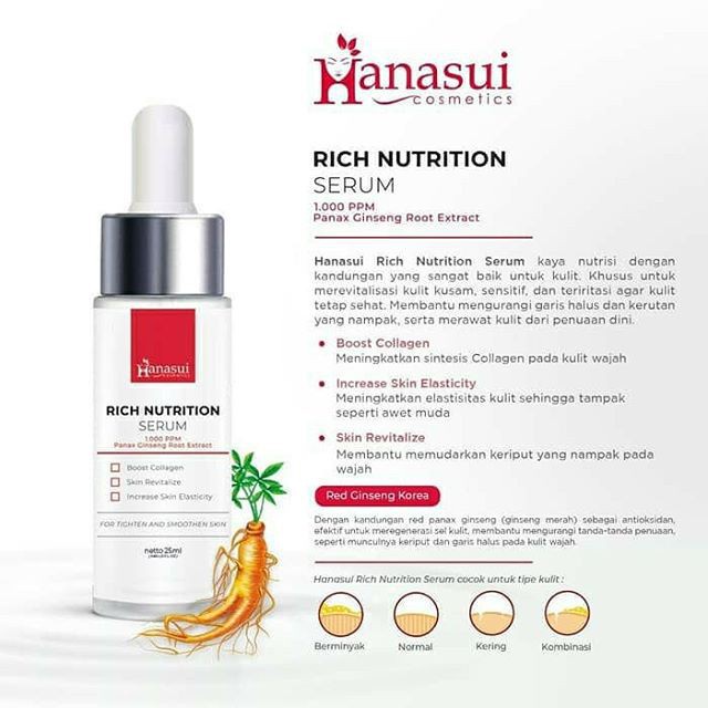 HANASUI SERUM 25ML RICH NUTRITION