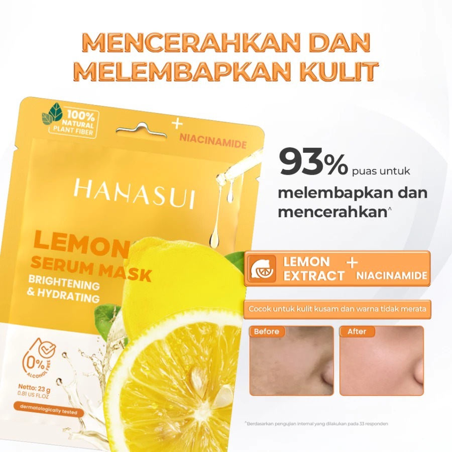 HANASUI SERUM MASK 23G LEMON