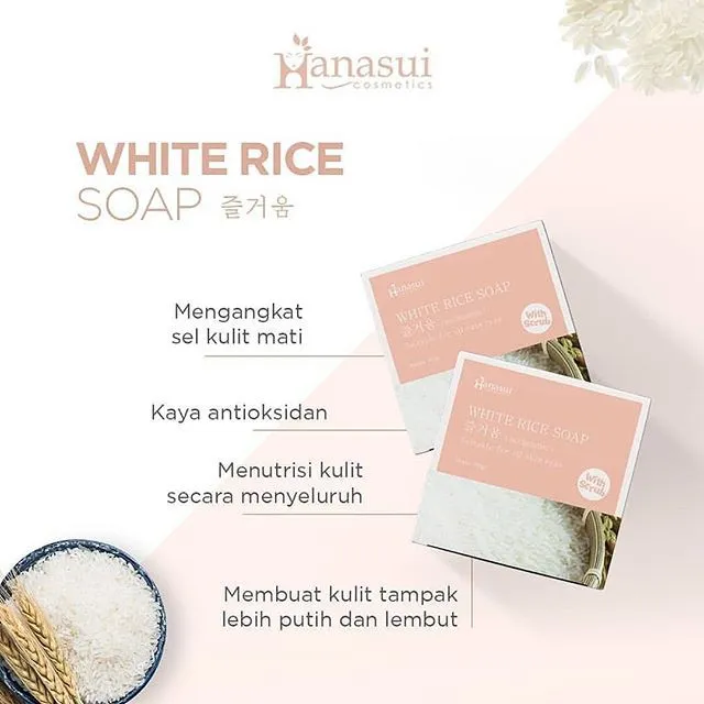 HANASUI SOAP 60G WHITE RICE