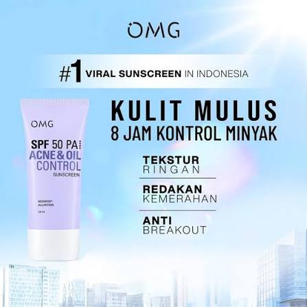 OMG ACNE & OIL CONTROL SUNSCREEN SPF 50PA++ 25ML