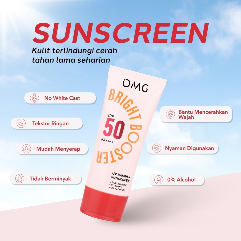 OMG BRIGHT BOOSTER SUNSCREEN SPF 50PA++ 60ML