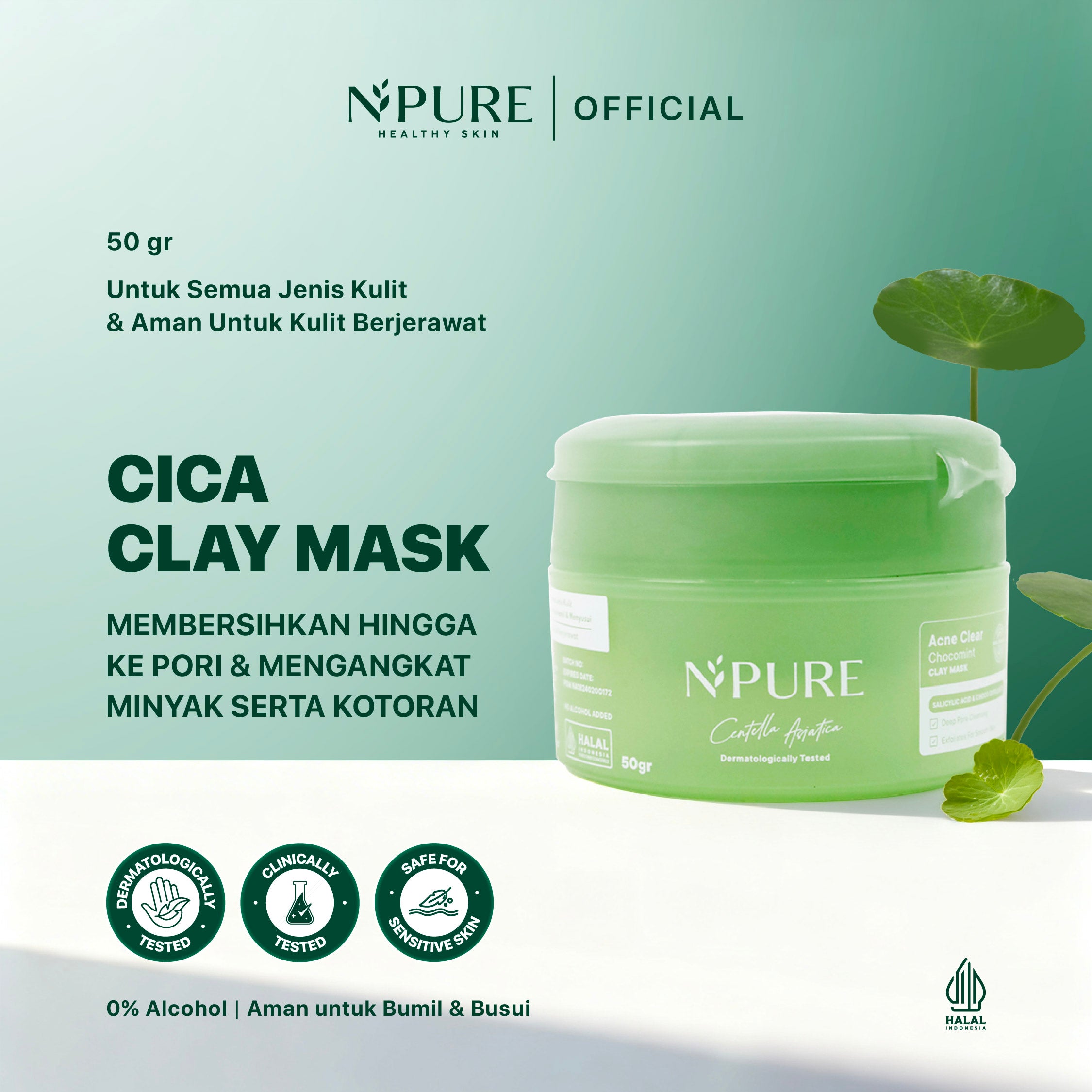 NPURE ACNE CLEAR CHOCOMINT CLAY MASK 50G