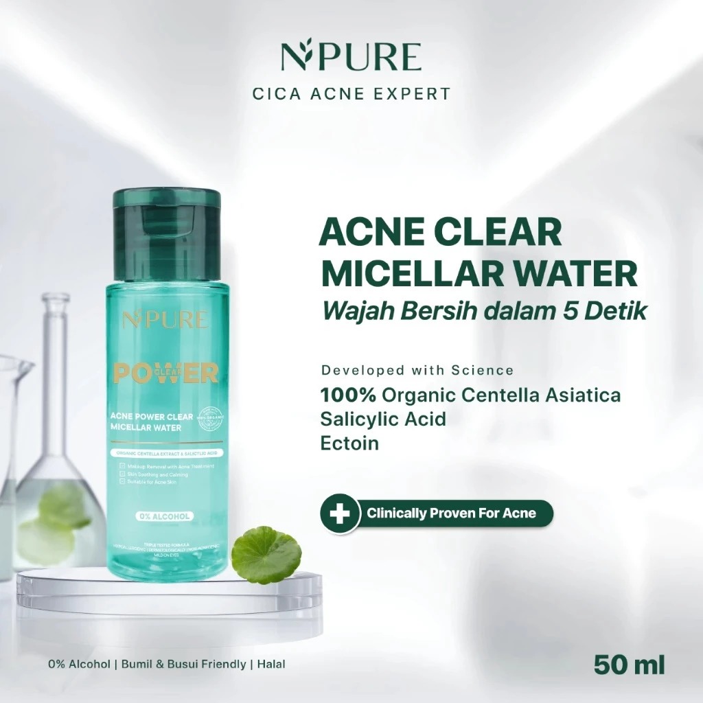 NPURE ACNE POWER CLEAR MICELLAR WATER 50ML BTL