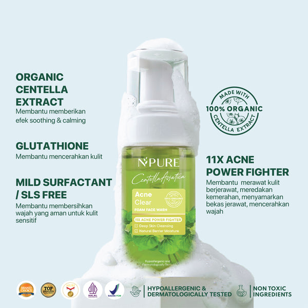 NPURE CENTELLA ASIA TICA FACE WASH 100ML