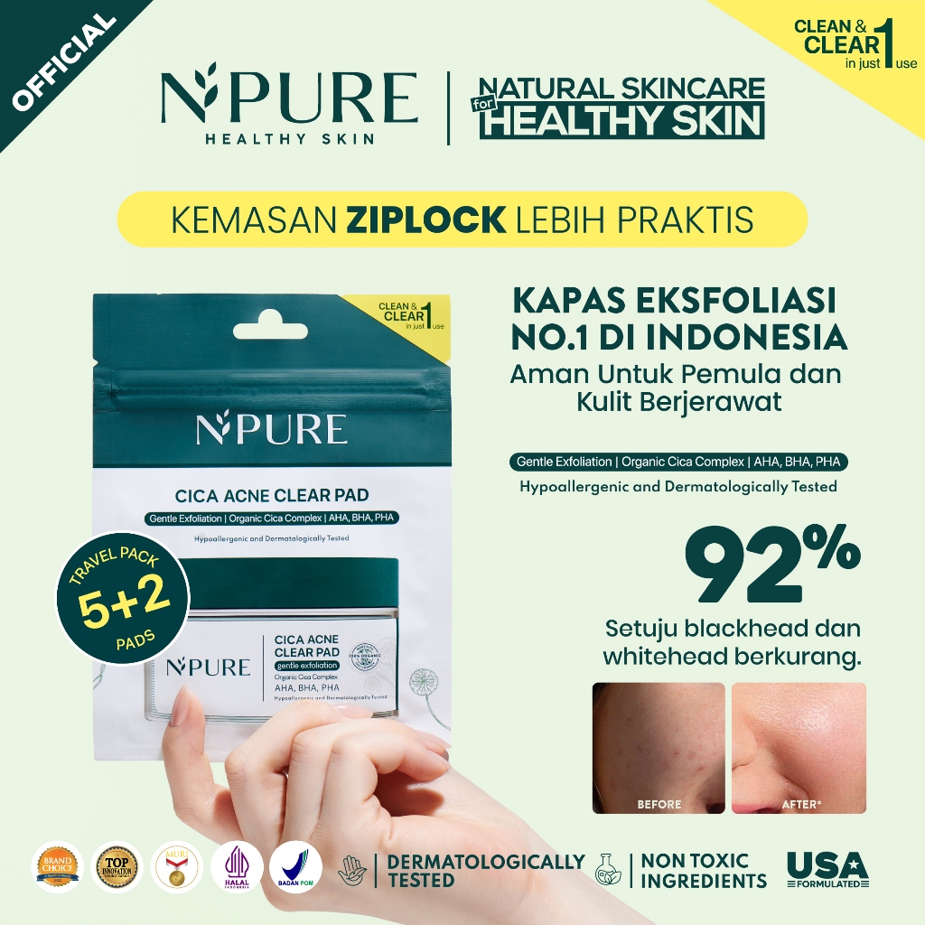 NPURE CICA ACNE CLEAR PAD TRAVEL PACK 5+2