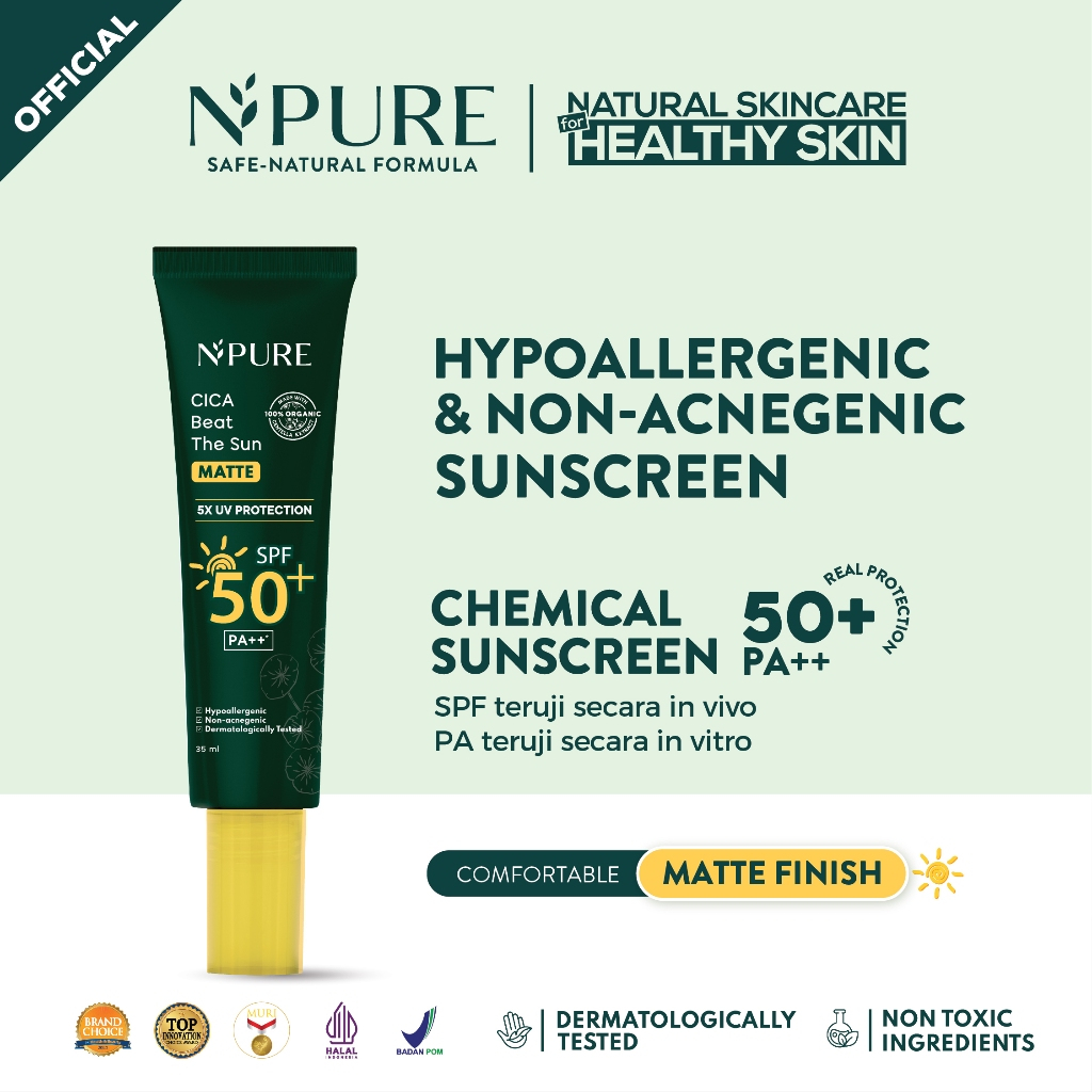 NPURE CICA BEAT THE SUN MATTE SPF50+ 35ML