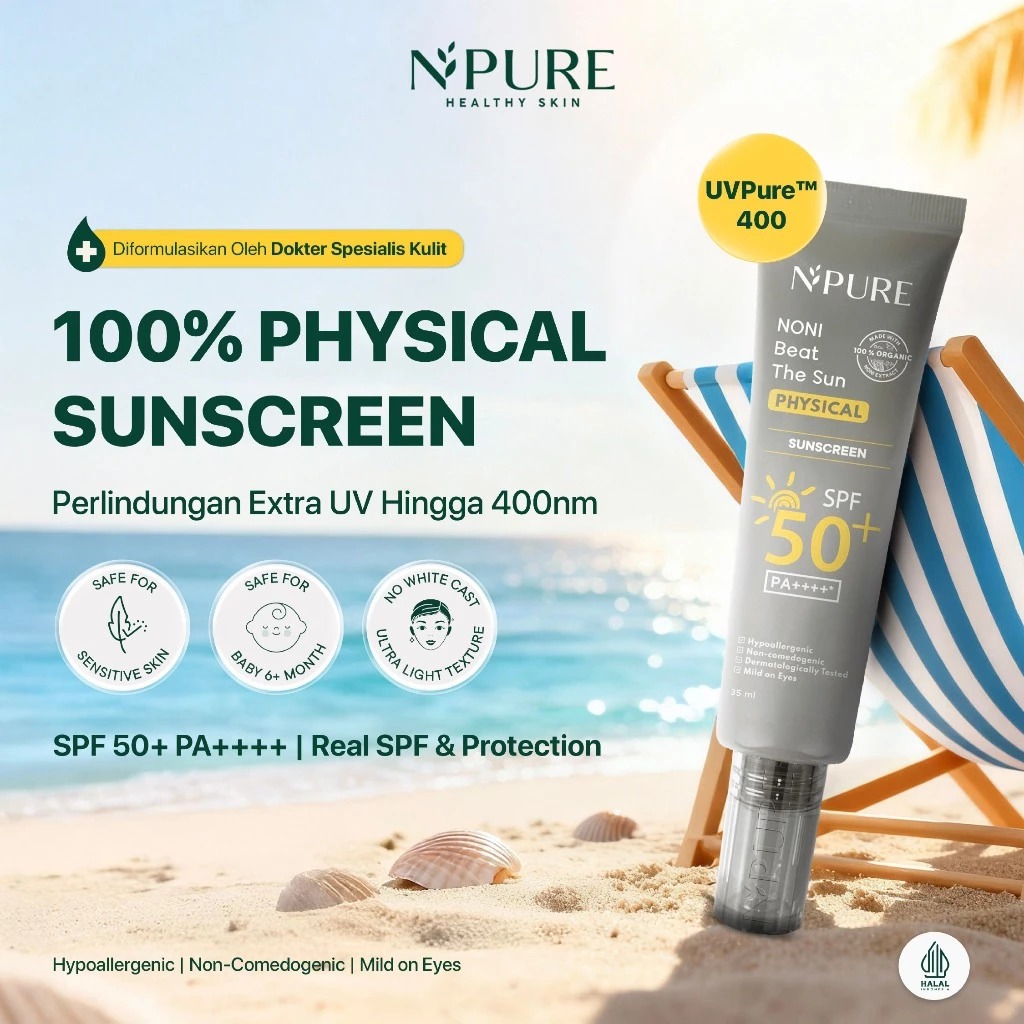 NPURE NONI BEAT THE SUN PHYSICAL SPF50 35ML