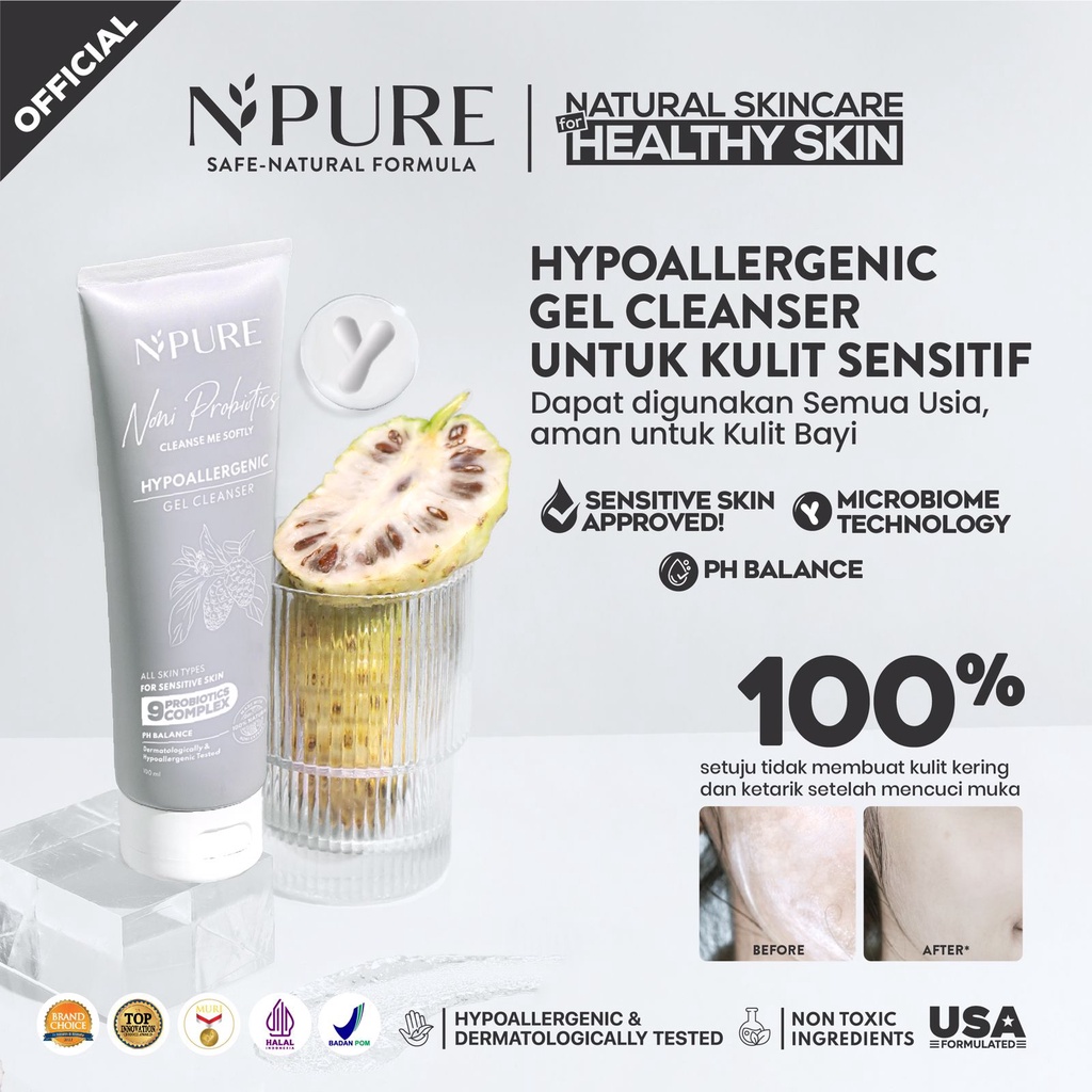 NPURE NONI PROBIOTICS GEL CLEANSER 100ML