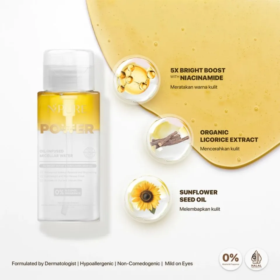 NPURE POWER OIL-INFUSED MICELLAR WATER 50ML