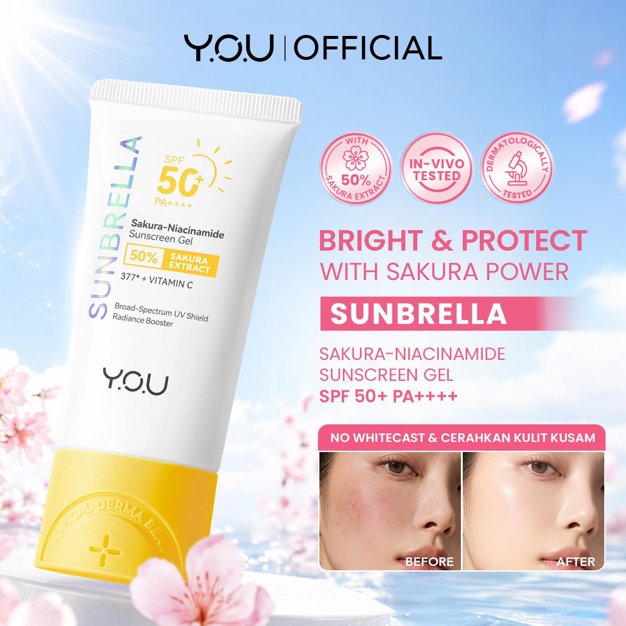 YOU SUNBRELLA SAKURA-NIACINAMIDE SUNSCREEN GEL SPF50 40ML