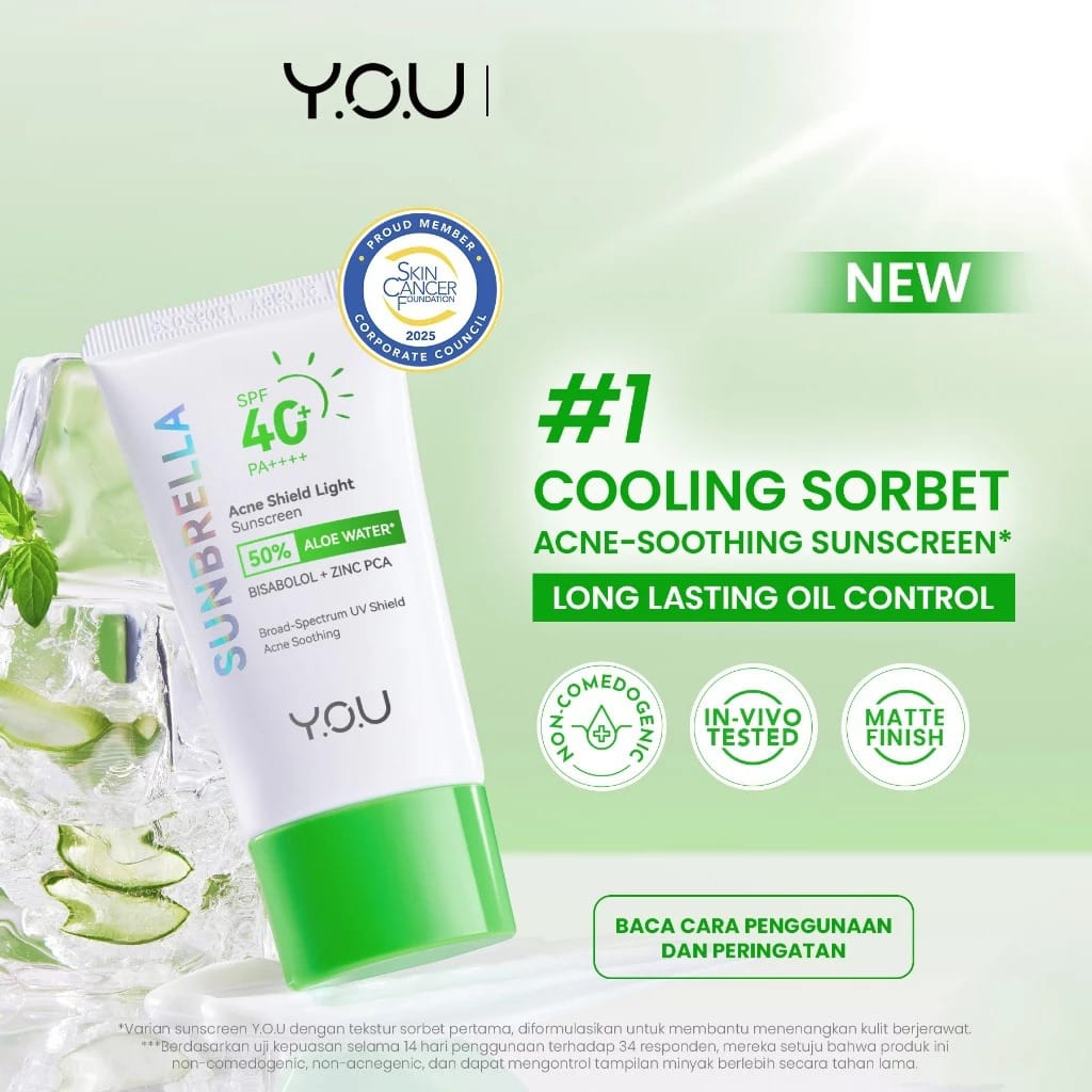 YOU SUNBRELLA ACNE SHIELD LIGHT SUNSCREEN 30ML SPF40+