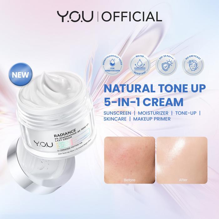 YOU RADIANCE 5% NIACINAMIDE-B5 TONE UP LAZY CREAM 30G