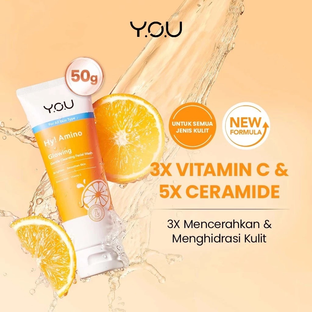 YOU FACIAL WASH 50GR HY AMINO GLOWING